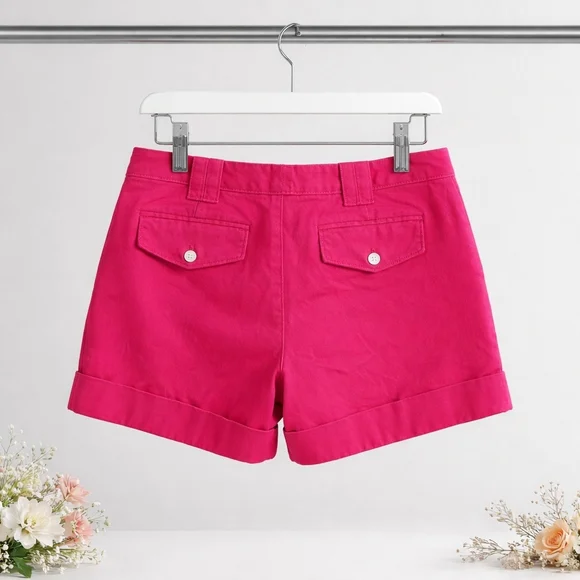 Banana Republic Fuchsia Martin Fit Tailored Shorts Size 8 - Picture 10 of 16